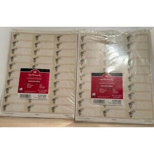 Hallmark Christmas Holiday Designed Paper Holly & Berries 100 Sheets 360 Labels